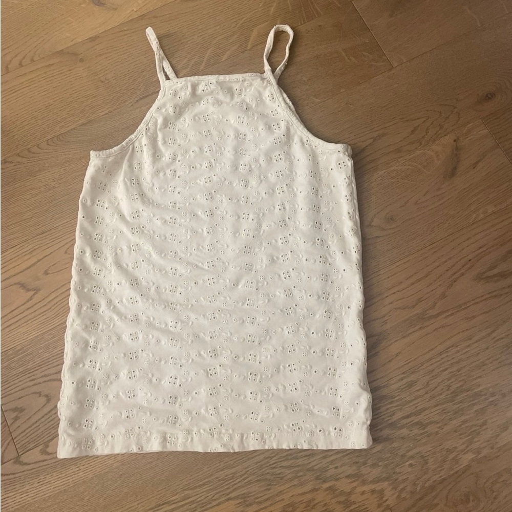 LoveShackFancy White Fitted Camisole Top